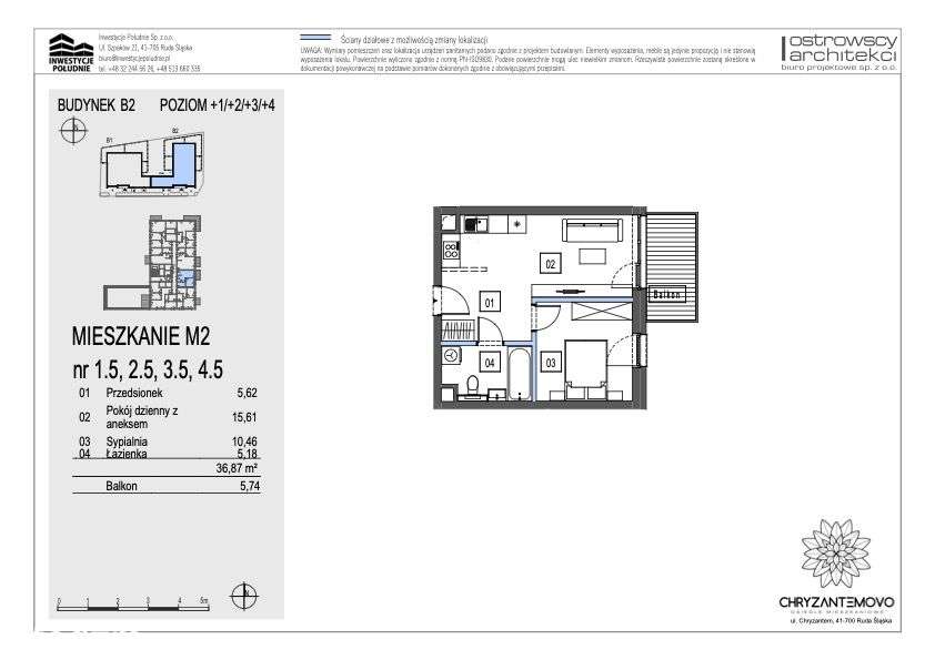 Nowe mieszkanie M2 - balkon, WINDA, PARKING - Pełny obrazek: 2/8