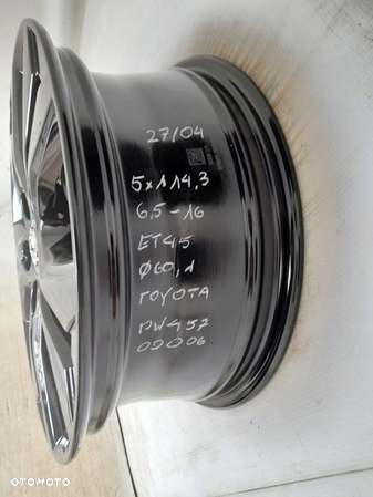 Felgi aluminiowe Toyota OE YARIS PW4570D006 6.5" x 16" 5x114.3 ET45 - 11