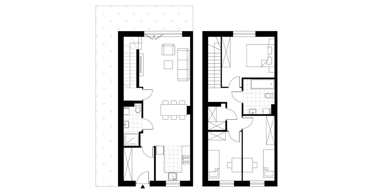 5-pokojowy dom 83m2 + ogródek Bez Prowizji - Pełny obrazek: 2/5