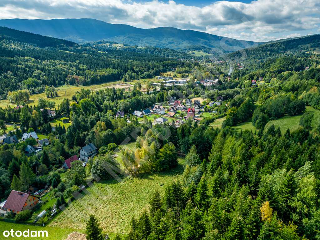 Widokowa działka w Zawoi przy lesie-6