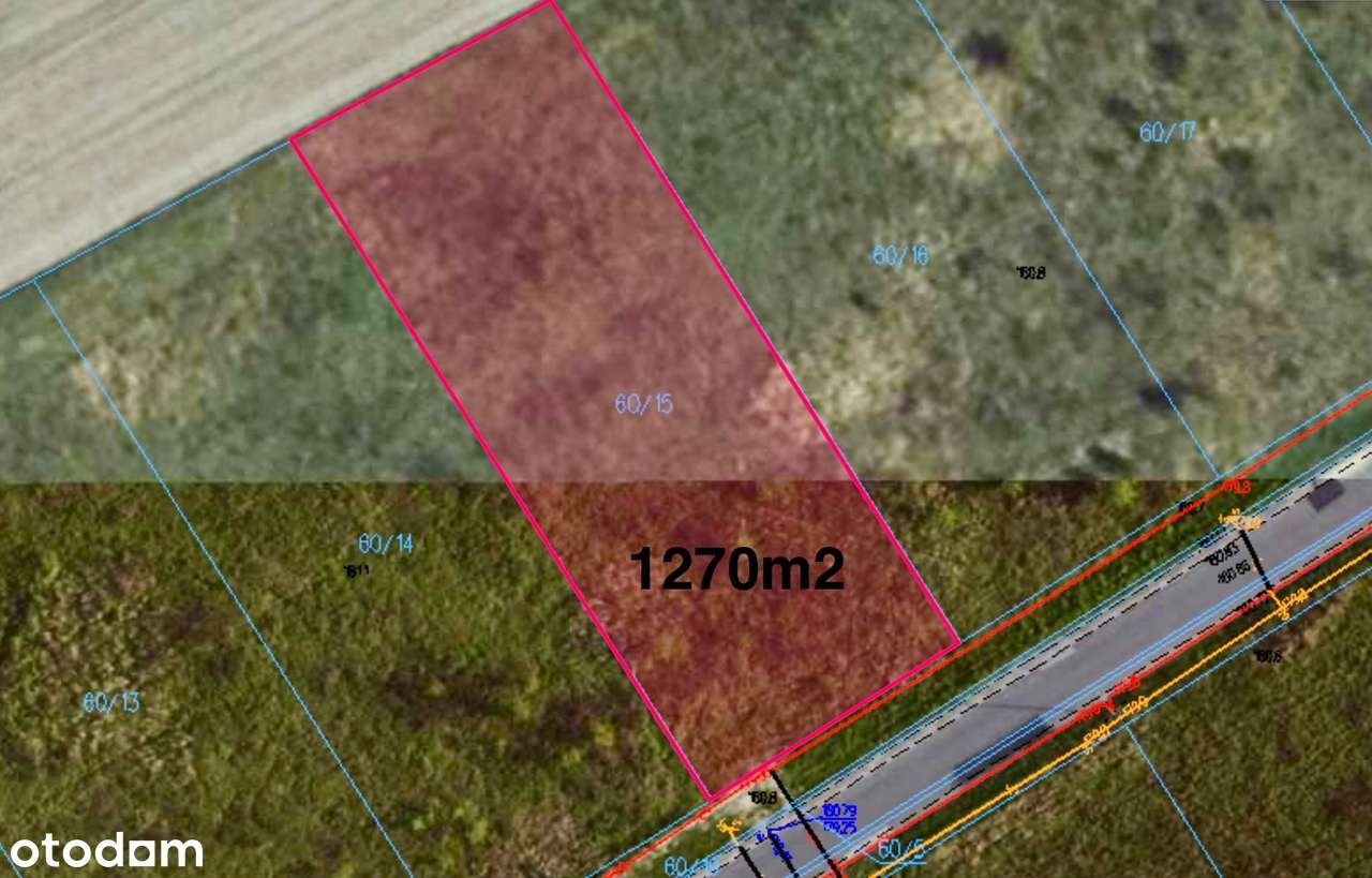 | Działka Budowlana | 1270m2 | Media | Cisza | MPZP |-1