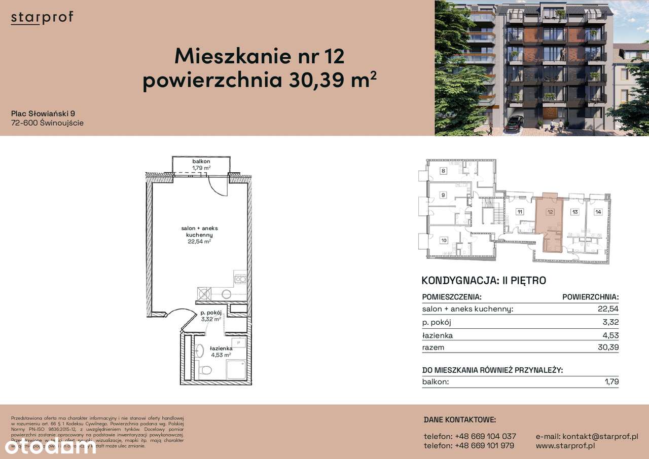 Przytulna kawalerka z balkonem w centrum miasta Świnoujście - Pełny obrazek: 3/7