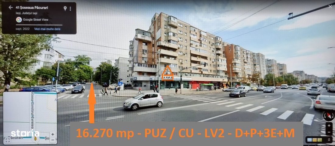 Teren intravilan, PUZ ( D+P+3E+M ) - 16.270 mp - Alpha Bank , Pacurari