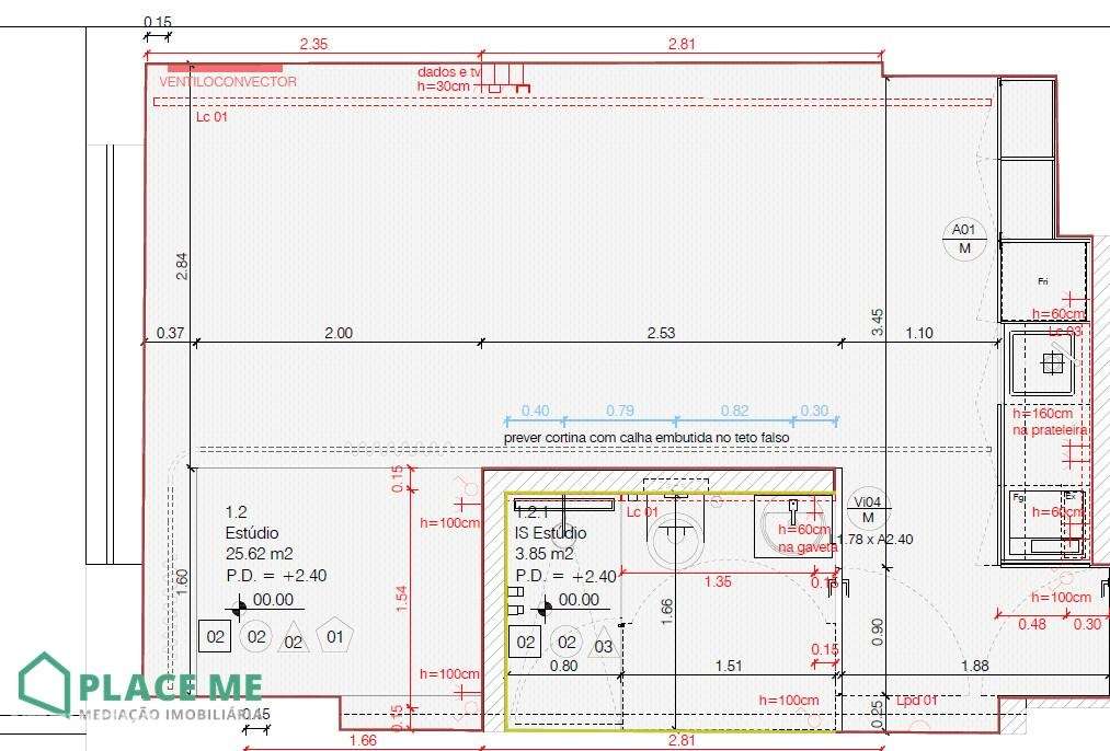 Apartamento T0 - Equipado - Novo (Projeto Carvalho Araujo)-6