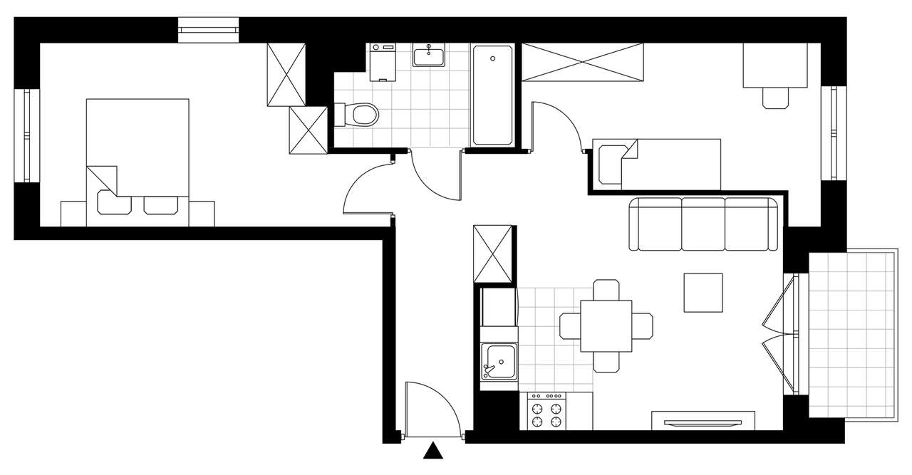 3-pokojowe mieszkanie 53m2 + balkon - Pełny obrazek: 3/6