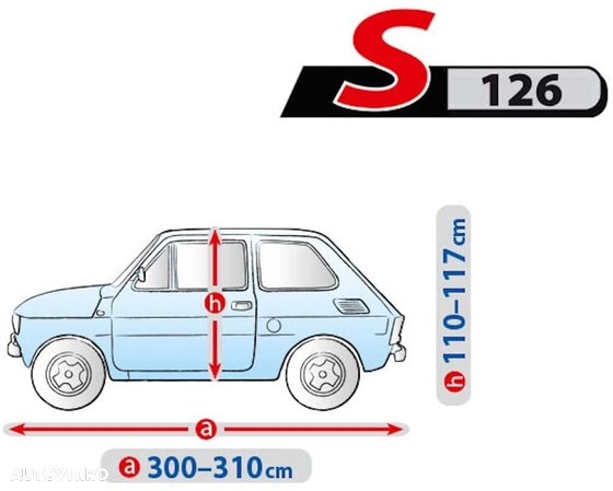 Prelata auto, husa exterioara Basic Garage S126 Hatchback , 300-310 cm - 2