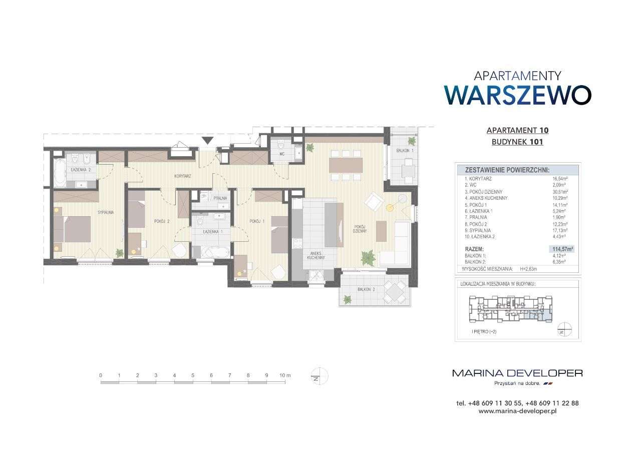 Apartamenty Warszewo 4 pokoje na drugim piętrze-8