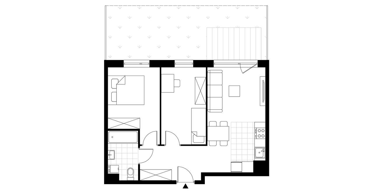 3-pokojowe mieszkanie 49m2 + ogródek Bezpośrednio - Pełny obrazek: 3/8