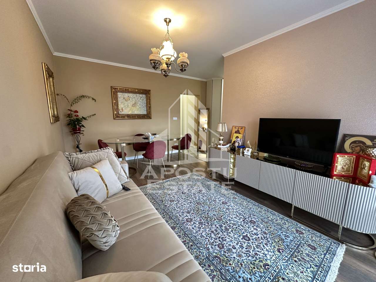 Apartament de lux cu 2 camere, mobilat la etajul 1 in Giroc la asfalt. - Imagine principală: 5/16