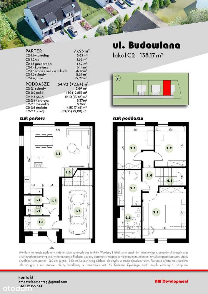 Nowoczesne Bliźniaki ul. Budowlana, Jędrzychów-4