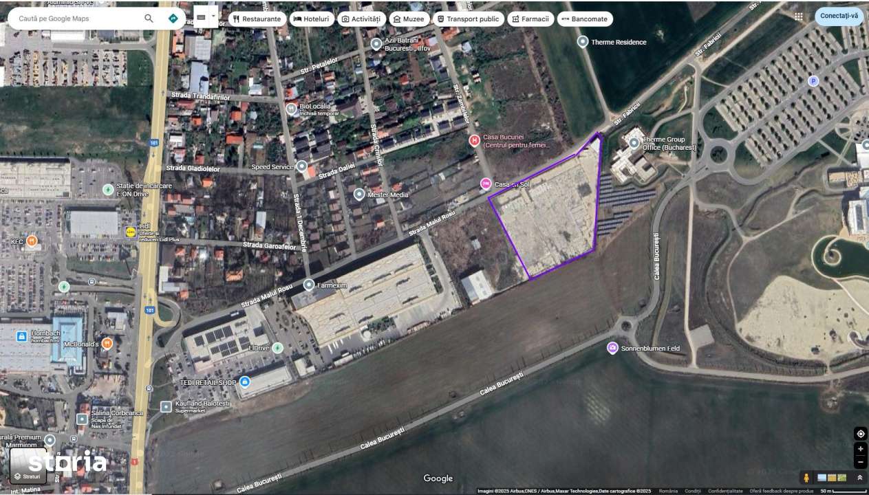 Teren de vanzare - betonat- pretabil industrial- Balotesti - Therme-3