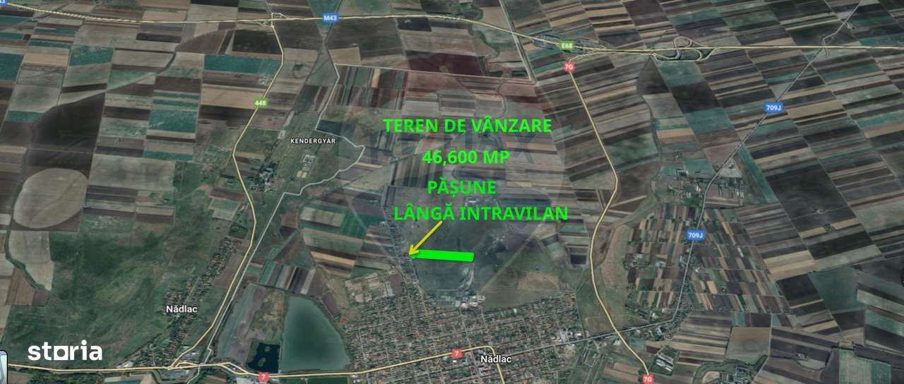 Teren cu potențial de vânzare 46,600mp lângă intravilan, în Nadlac-0