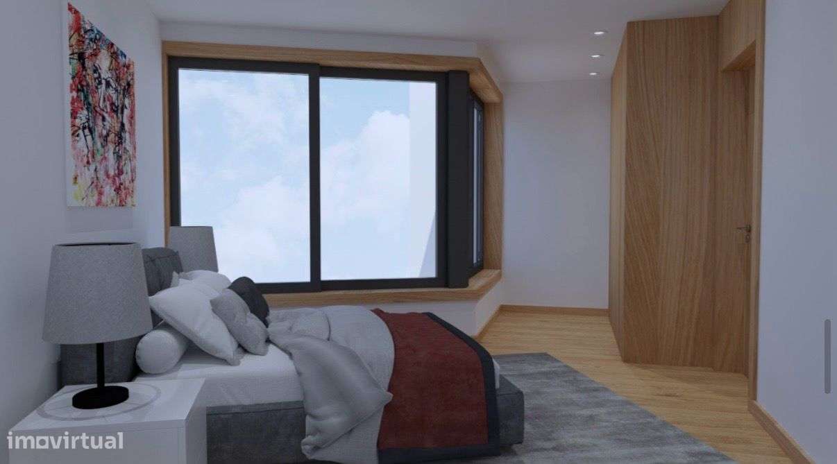 Apartamento T1 Novo - Varanda + Terraço - Areosa-5