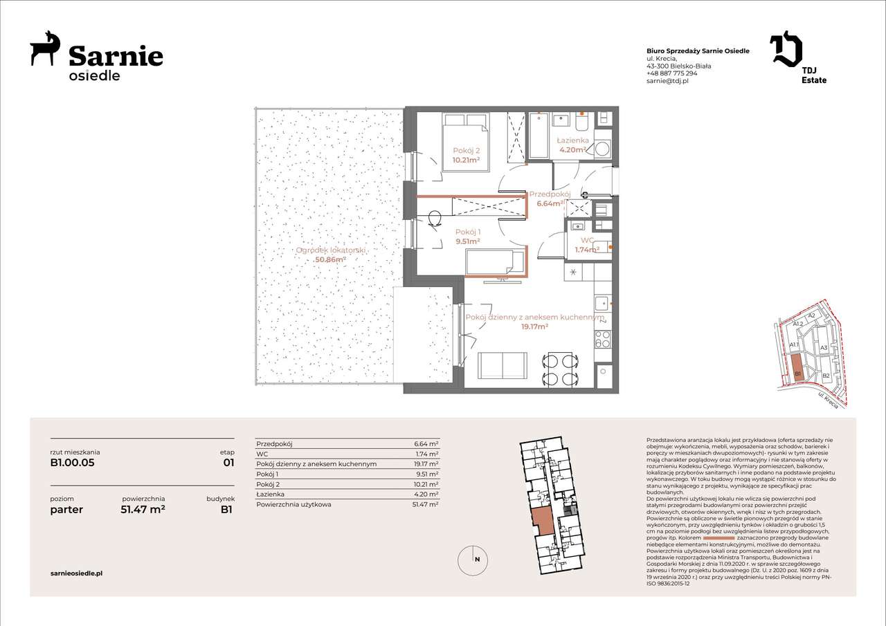 Sarnie Osiedle | mieszkanie 3-pok. | B1-00-05 - Pełny obrazek: 2/7