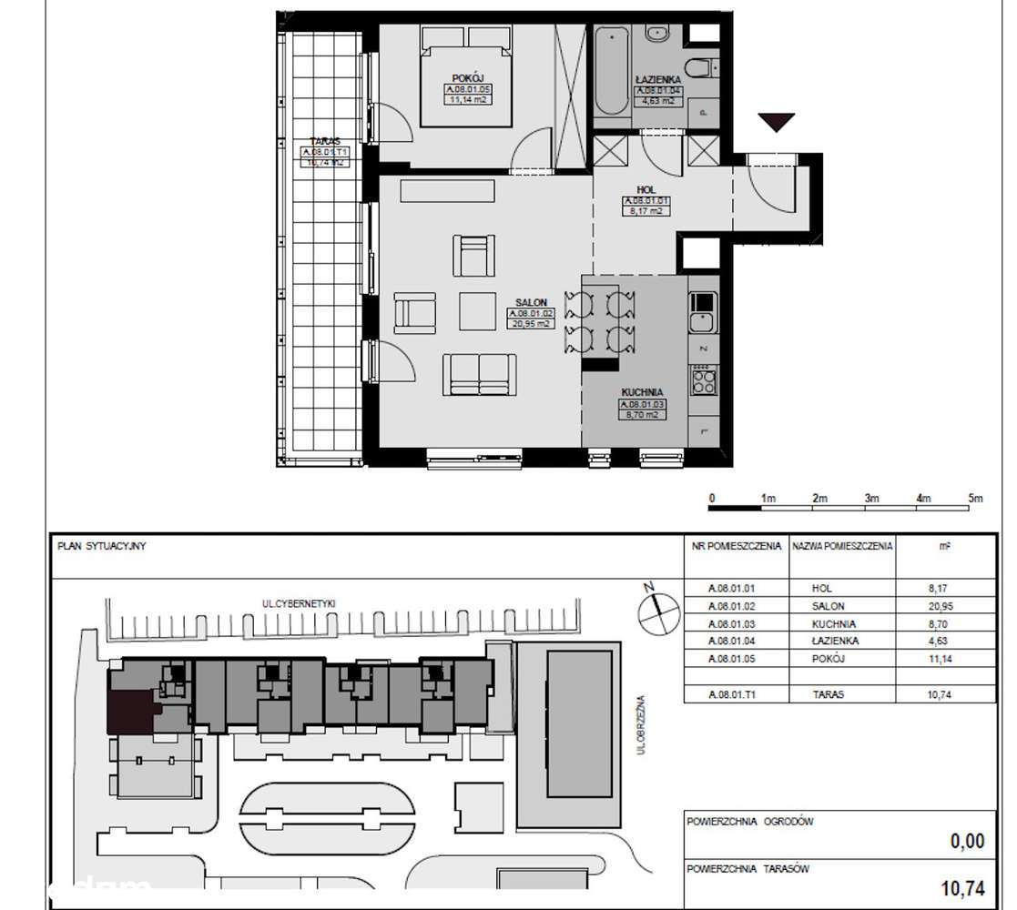 Warszawa Mokotów, 54 m2 2 pokoje, garaż, komórka, ul. Cybernetyki - Pełny obrazek: 2/20