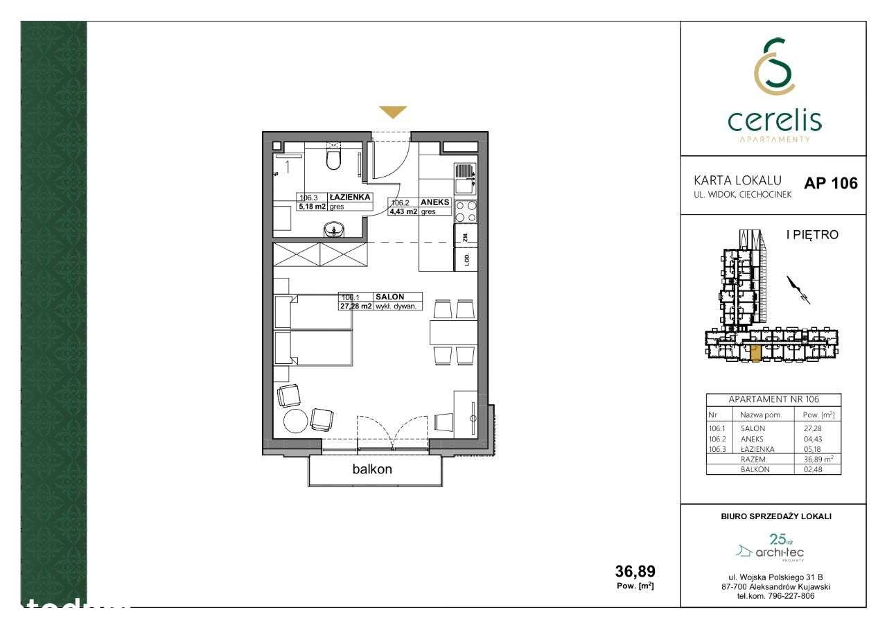 Apartamenty Cerelis w centrum Ciechocinka, AP 37m2-5