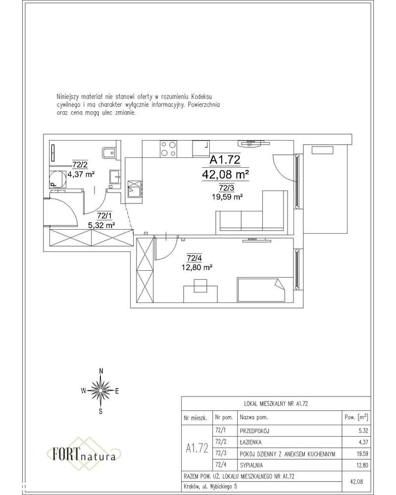 Wybickiego 5 FORTnatura gotowe do odbioru | 2-pok. | A1.72 - Pełny obrazek: 2/14