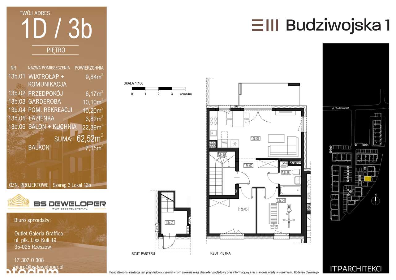Budziwojska 3 | mieszkanie z balkonem 1D/3b - Pełny obrazek: 3/9