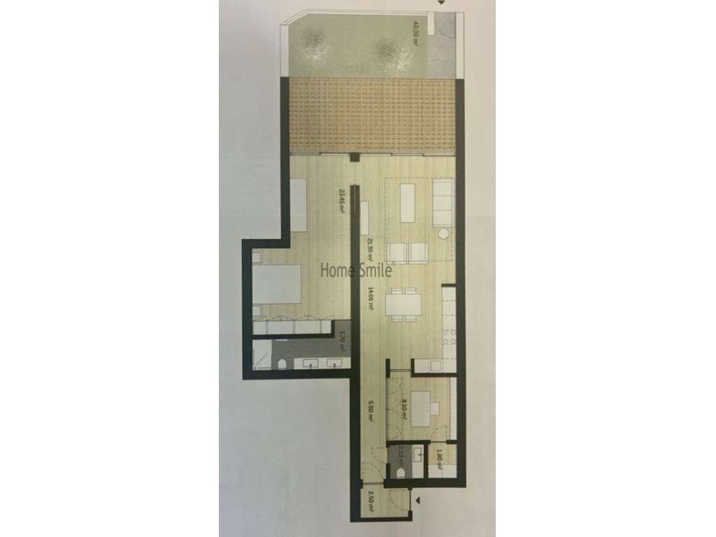 T1+1 . JARDIM PRIVADO. PISCINA . VISTA MAR-39