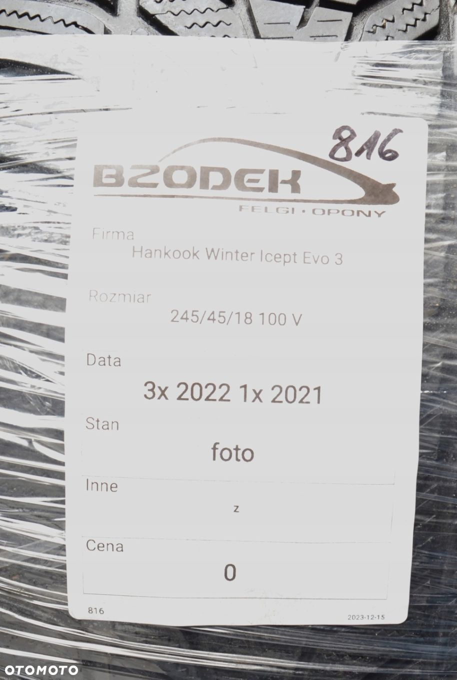 Hankook Winter icept evo3 W330 4x 245/45/18 100 V - 6