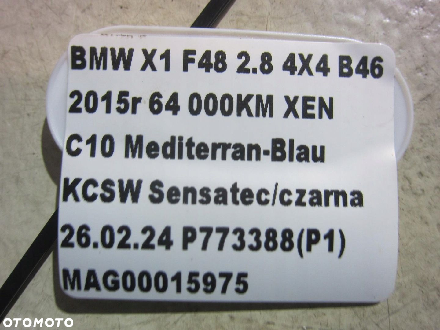 BMW X1 F48 B46 B48 F45 KOŁO PASOWE WAŁU TŁUMIK DRGAŃ 11238602800 8602800 - 6