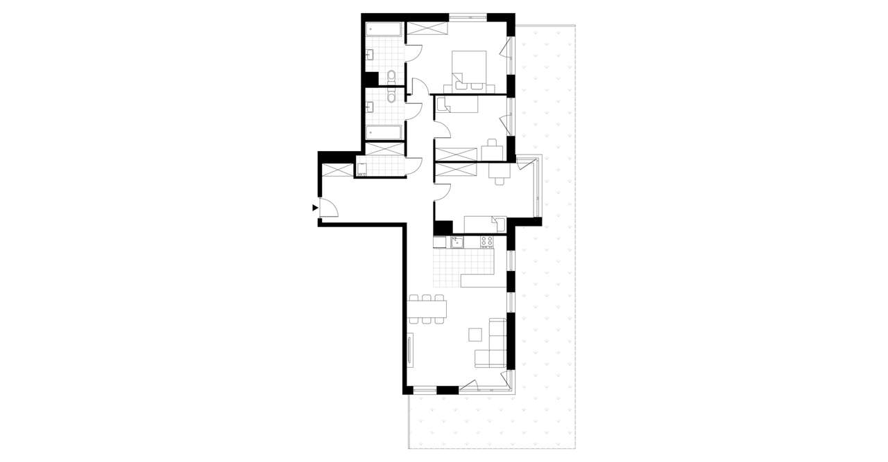4-pokojowe mieszkanie 101m2 + ogródek - Pełny obrazek: 3/8