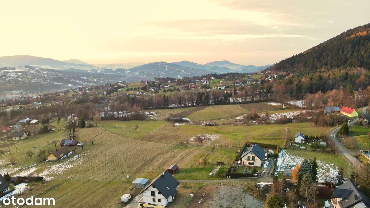 Limanowa, Bystra. Widokowa działka budowlana. Konkret pod budowę.-5