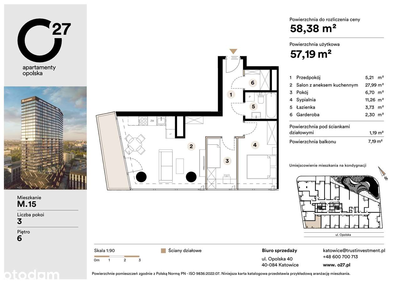 3-pokojowe mieszkanie 57m2 + balkon Bezpośrednio - Pełny obrazek: 2/10