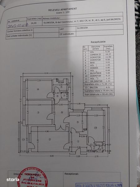 Vând apartament 4 camere