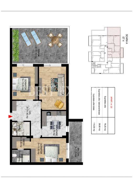 3 Camere Zona Linistita Direct Dezvoltator - Imagine principală: 5/5