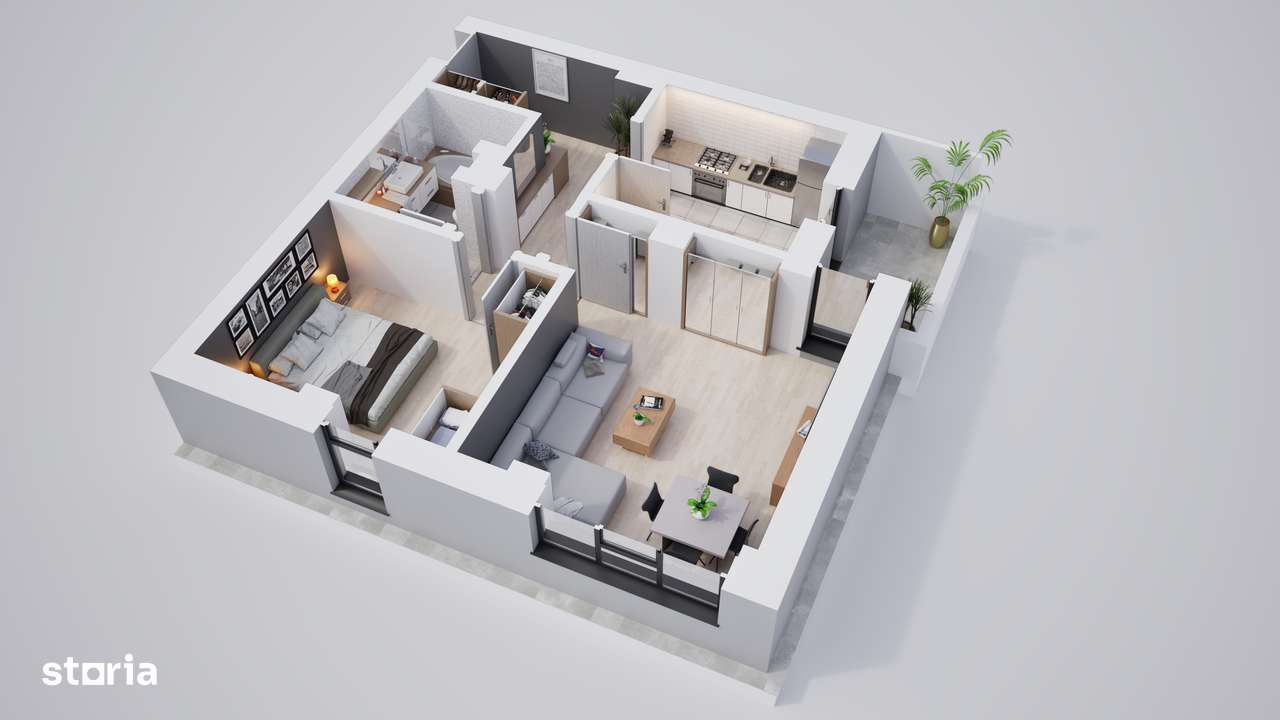 Ansamblu nou, 2 camere , cartier modern si privat, aproape de autobuz-6