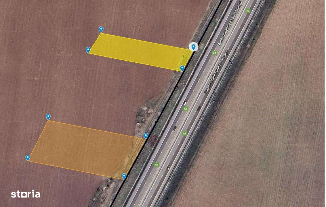 Teren intravilan(2200 mp/4500 mp) cu deschidere la autostrada A3!-4