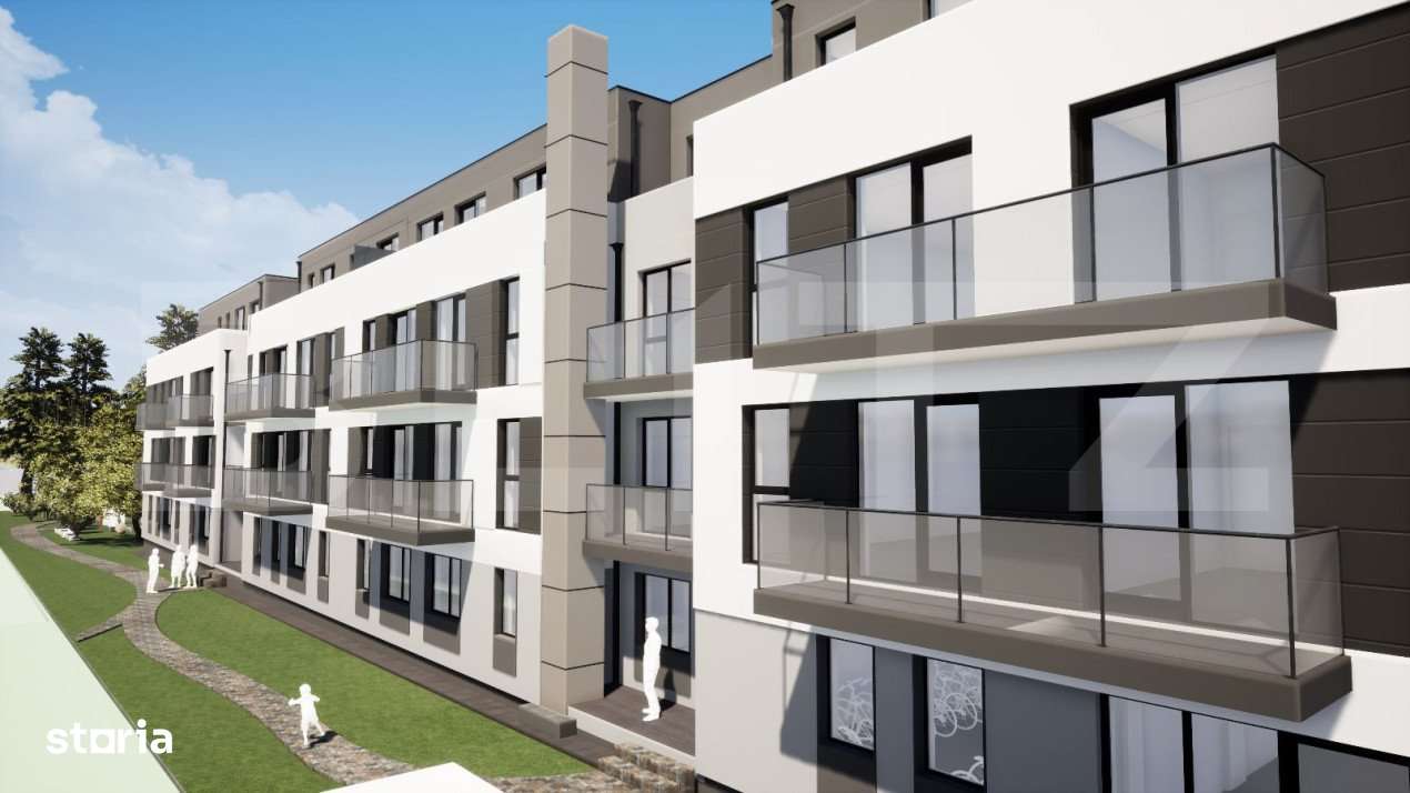 Apartament 3 camere, 2 bai, 67,85 mp, semifinisat, TVA inclus, zona Ma - Imagine principală: 5/6