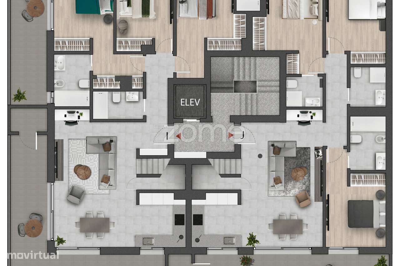 Apartamento T3 (J) na Quinta do Pinhal em Gambelas - Faro - Grande imagem: 1/46