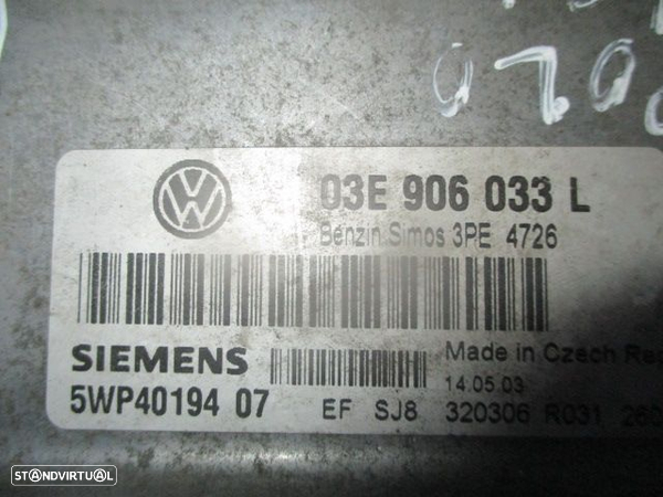 Centralina 03E906033L VW POLO 2003 1.2I SIEMENS VW POLO 4 9N 2004 1.2I 65CV 5P AZUL SIEMENS - 2