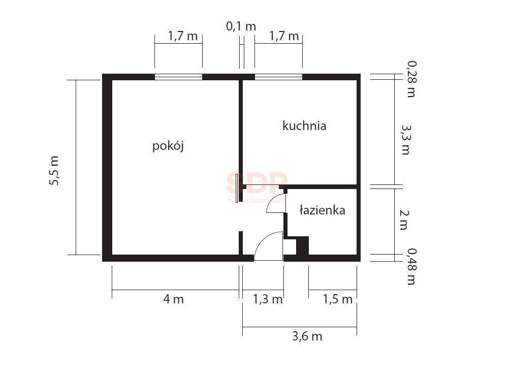 Osobna kuchnia, Możliwość zrobienia 2 pokoi,40. m2 po podłodze - Pełny obrazek: 2/12