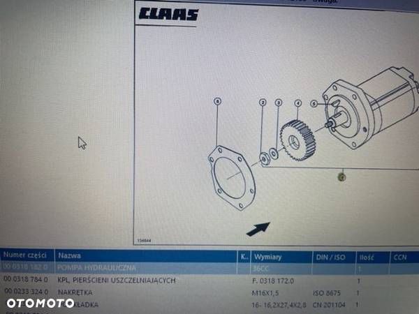 Pompa oleju claas claas Targo c50 c40 0003181820 - 4