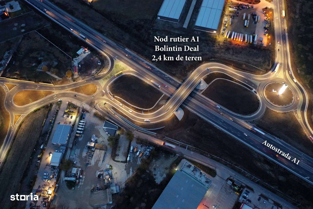 Teren intravilan construibil Bolintin Deal 5000 mp – dublă deschidere - Imagine principală: 4/6