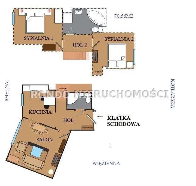 Więzienna,duplex, 2lazienki,70,5m2, 3pokoje-13
