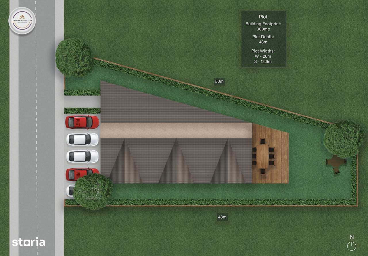 Teren 934mp, utilitati, str Primaverii, la Nord Paradisul Verde-3