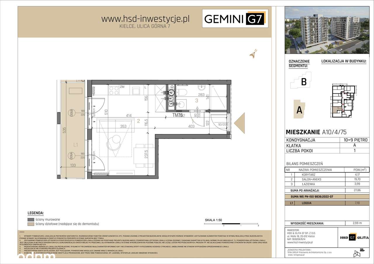 Gemini G7 | mieszkanie 1-pok. | A10-4-75 - Pełny obrazek: 2/9