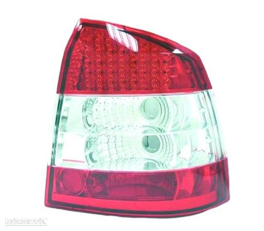 FAROLINS TRASEIROS LED PARA OPEL ASTRA G 97-04 VERMELHO BRANCO - 2