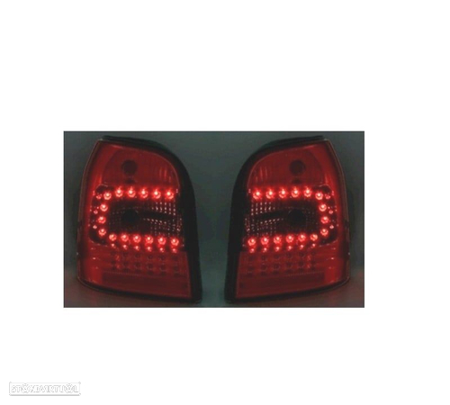 FAROLINS TRASEIROS LED PARA AUDI A4 B5 AVANT 95-01 VERMELHO CROMADO - 3