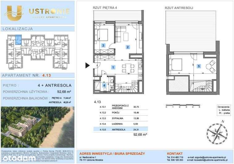3-pokojowe mieszkanie 92m2 + taras Bez Prowizji - Pełny obrazek: 2/7