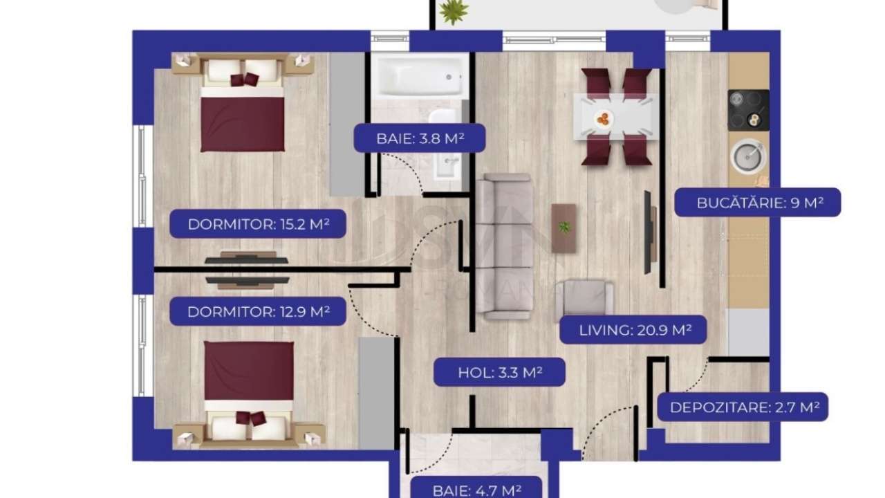 Apartament 3 camere Aviatiei Canton71 - Imagine principală: 2/10