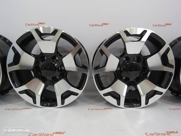 Jantes Look Toyota Hilux 17 x 7.5 et 25 6x139.7 Pretas + Polido - 2