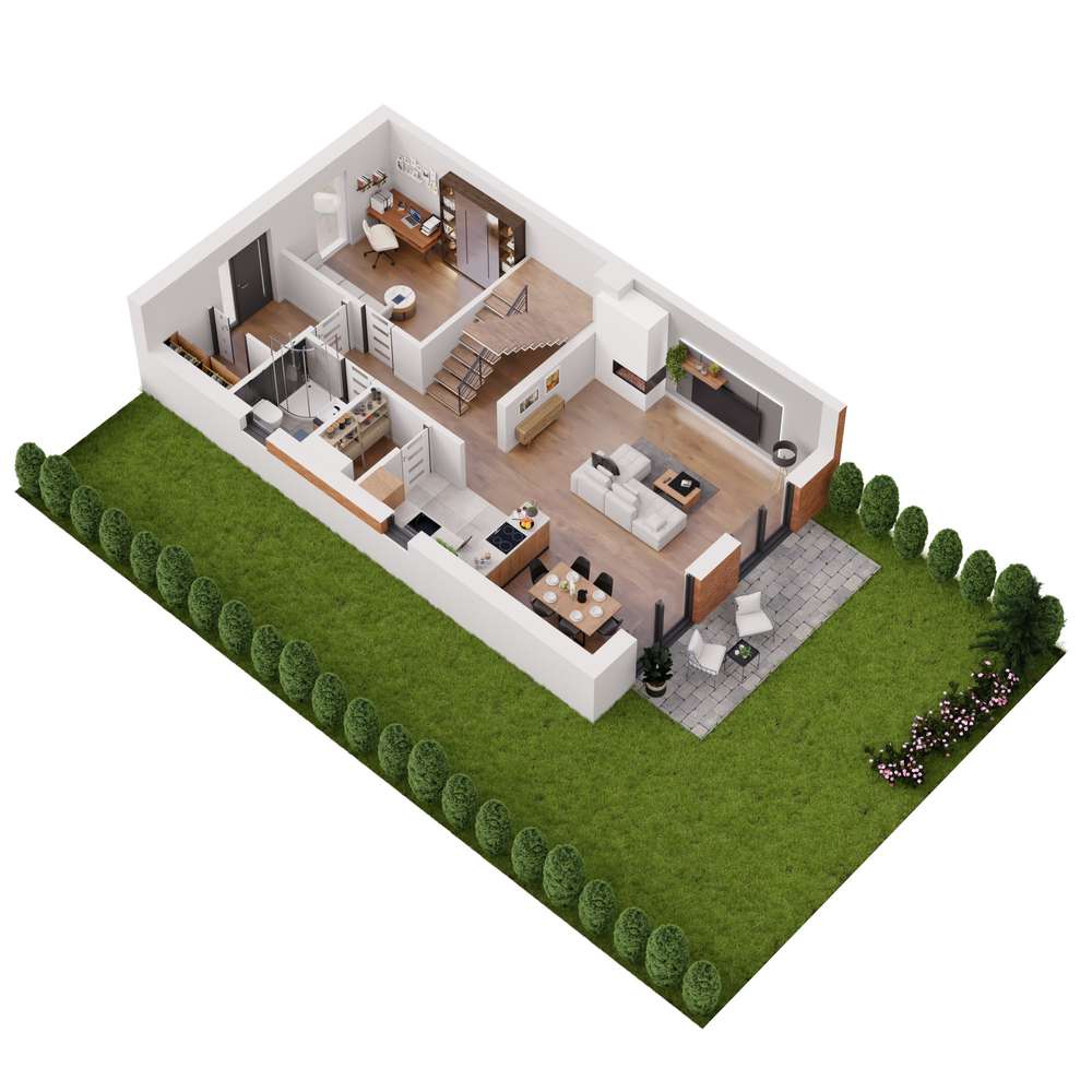 Nowoczesny dom z ogrodem w Bieganowie - Pełny obrazek: 5/6