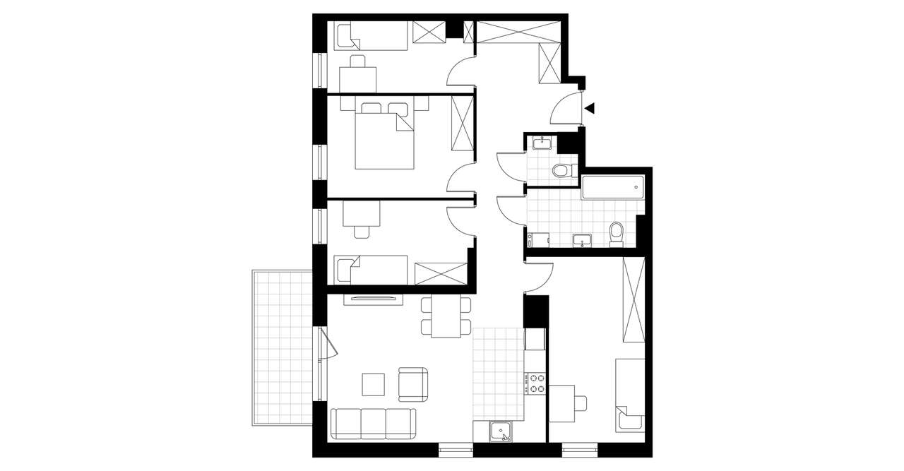 5-pokojowe mieszkanie 83m2 + balkon Bez Prowizji - Pełny obrazek: 3/8