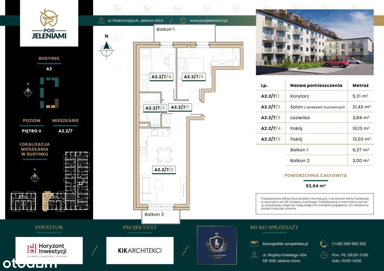Pod Jeleniami | mieszkanie 3-pok. | A2.1/7 - Pełny obrazek: 2/9