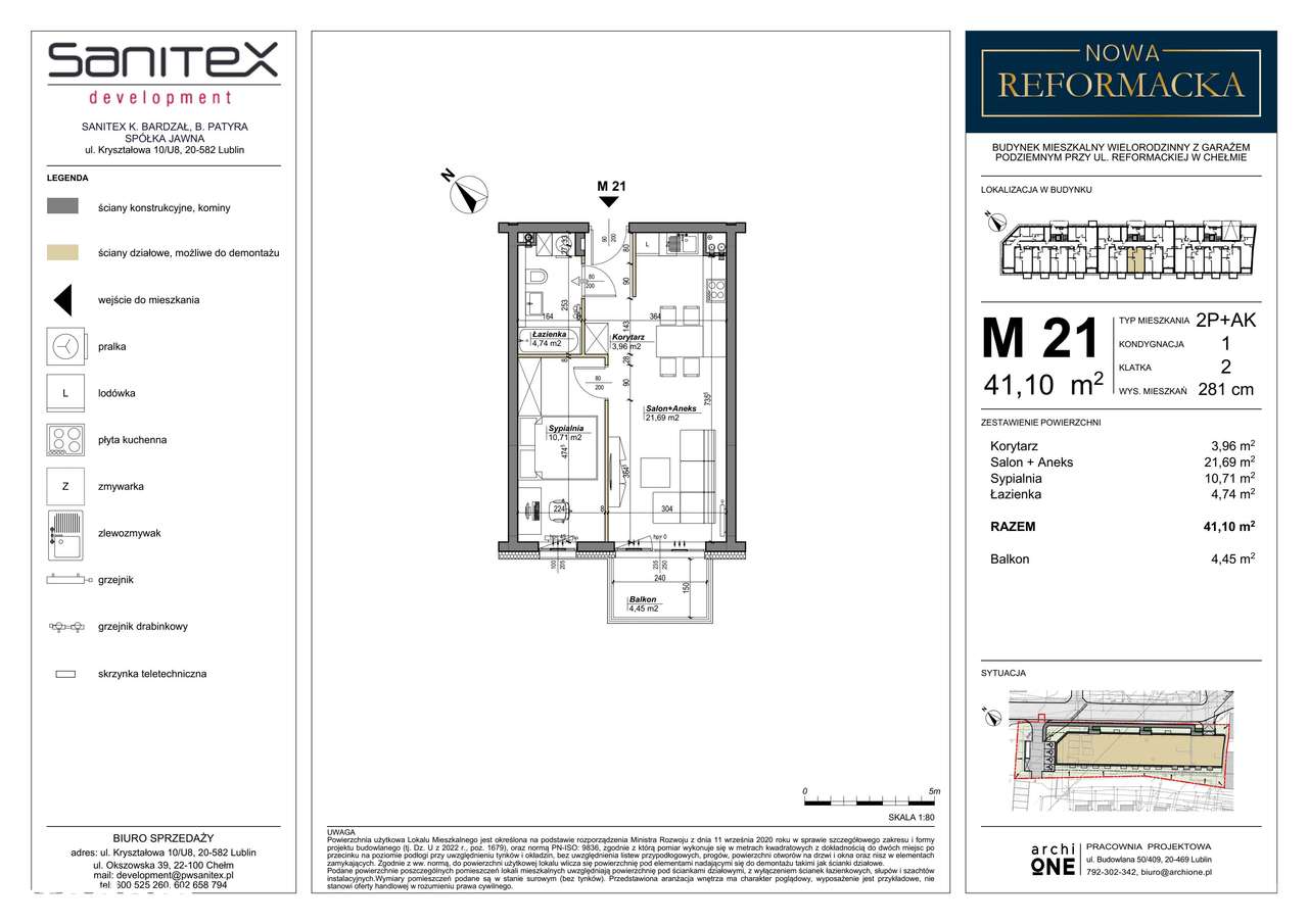 Nowa Reformacka | mieszkanie 2-pok. | M21 - Pełny obrazek: 2/4